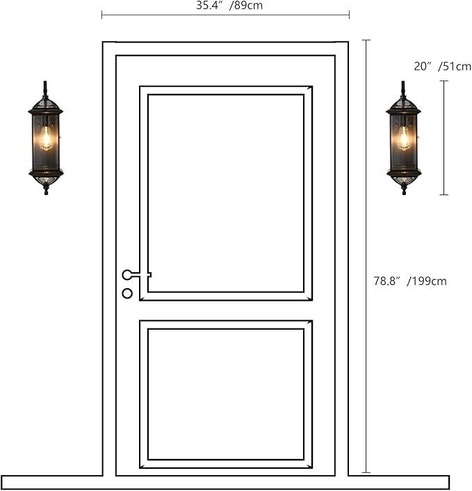 Milaii Copper Outdoor Wall Lights 20" H Exterior Light Fixture Oil Rubbed Bronze Anti-Rust Wall Lantern Fixture Waterproof Wall Mount Porch Light for Garage Patio Doorway E26 Base Socket