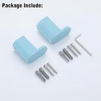 RANDOM Clear Sky Blue Towel Hooks for Bathrooms Round Shower Hooks Stainless Steel Wall Mount Coat Hook.96026-8CKB