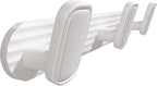 Coat Rack Wall Mount White, 3 Hooks Rack Metal Coat Hanger Wall for Hanging Hat Purse and Robes, Towel Hook for Bathrooms and Entryway (1 Pack)