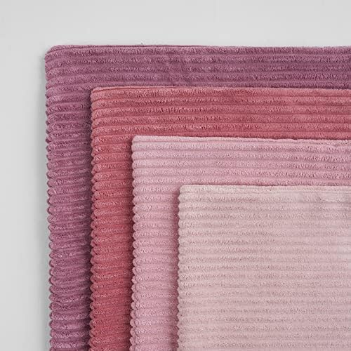 Topfinel Decorative Throw Pillow Covers Cushion Cases, Set of 4 Soft Velvet Modern Double-Sided Designs, Mix and Match for Home Decor, Pillow Inserts Not Included (24x24 inch, Pink)