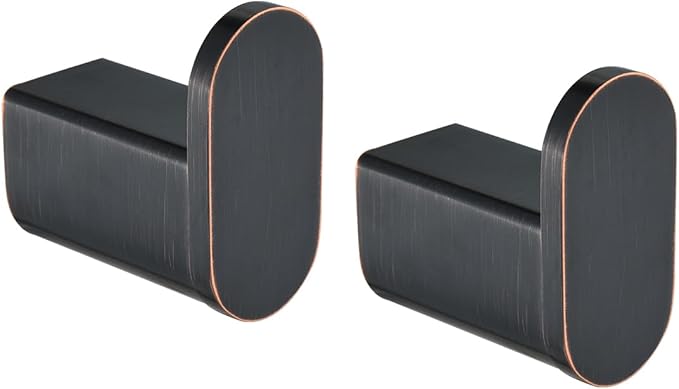 RANDOM Towel Hooks for Bathrooms Oil Rubbed Bronze Coat Hook Wall Mount Shower Hooks,Heavy Duty Robe Hook Stainless Steel Towel Holder,2 Packs.96026-8-ORB