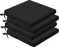 idee-home Outdoor Chair Cushions Set of 4, 19" x 19" Outdoor Seat Cushion Waterproof Patio Furniture with Ties, Dining Chair Pads