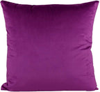 20x20 Inch Purple Throw Pillow Covers Decorative Magenta Velvet Square Soft Solid Cozy Cushion Cases Home Decor for Couch Sofa Bedroom Office Set of 2