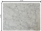 Natural Marble Cutting Board- 16x12 Inch Kitchen Bakery Tool for Professional Chef & Baker's Tray - Marble Display for Elegant Food Presentation & Stylish Kitchen Decor (white)