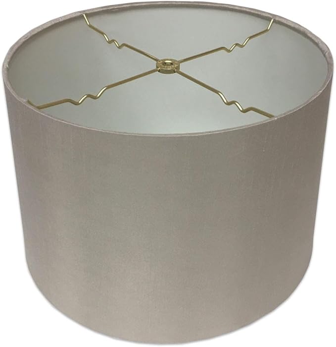 Royal Designs, Inc. HB-610-12GR Shallow Drum Hardback Lamp Shade, 11 x 12 x 8.5, Gray