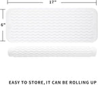 Silicone Dish Drying Mat for Multiple Usage,Easy clean,Eco-friendly,Heat-resistant Silicone Mat for Kitchen Counter,Sink,Bar,Bottle,or Cup Translucent M 17 inches x 6 inches