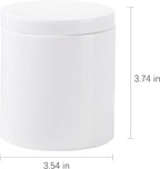 Cotton Swab Holder with Lid, White Qtip Holder Bathroom, Resin Cotton Ball Canister Jar Cosmetics Makeup Countertop Organizer Containers Canister Apothecary Jar