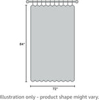 KGORGE Linen Fabric Shower Curtains-Semi Sheer Button Hole Lightweight Waterproof Privacy Linen Blend Shower Curtains Sets for Bathroom Bathtub with 12 Hooks, 72 x 84 inches Long, Dusty Pink, 1 Panel