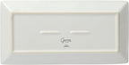 Gibson Home Gracious Dining Dinnerware, 3-Tier Rectangle Plate Serving Set with Gold Metal Stand, White