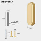 2PCS Folding Coat Hook, Heavy Duty Wall Hooks Made of Zinc Alloy, Foldable Wall Hooks for Hanging Coats, Scarves, Hats, Bathrobes, Keys, Bags(Gold)