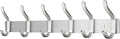 Wall Hooks Heavy Duty, 17 Inch Coat Rack Wall Mount with 6 Hooks, Silver Wall Hooks for Hanging Backpack, Bag, Purse, Clothes, Hat, Coat, Towel | Entryway & Bathroom Storage Organization Hanger