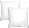 Pack of 2 16x16 Outdoor Pillow Inserts, Water Resistant Throw Pillow Inserts, Cushion Inner Pads for Patio, Furniture, Sofa, Bed, Living Room, Garden Decorative Waterproof Pillow Inserts