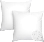 Pack of 2 16x16 Outdoor Pillow Inserts, Water Resistant Throw Pillow Inserts, Cushion Inner Pads for Patio, Furniture, Sofa, Bed, Living Room, Garden Decorative Waterproof Pillow Inserts