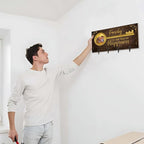 Personalized Family Photo Key Holder Custom Photos Wall Mount Wooden Key Hanger with Family Name Keychain Organizer Hanger for Wall Entryway Home Decor Housewarming Gifts for Birthday,01