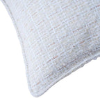 Luxury Tweed & Chenille Throw Pillow Covers – Set of 2 (18" x 18") with Soft and Luxurious Textures Decorative Throw Pillows for Couch, Bed, and Home Decor (White)
