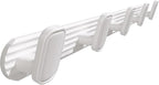 Coat Rack Wall Mount White, 5 Hooks Rack Metal Coat Hanger Wall for Hanging Hat Purse and Robes, Towel Hook for Bathrooms and Entryway (1 Pack)