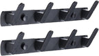 Gxfctys Coat Rack Wall Mount, Modern Wall Hooks for Hanging Coat Clothes Hats Bags with 4 Hooks, Space Aluminum Black Towel Rack for Kitchen Entryway Bathroom Bedroom (4 Hooks, 2pcs, Style 1)
