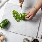 Marble Pastry Board, White Carrara Marble Cutting Board 16 x 12 Inches with Non-Slip Feet for Rolling Dough, Cheese, Pastries, Fruits and Vegetables