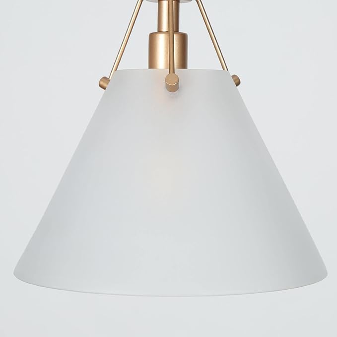 KSANA Gold Pendant Light, Modern Pendant Lights Kitchen Island with Frosted Glass Pendant Hanging Lights for Dining Room, Kitchen, Bedroom