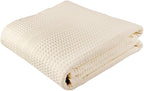GILDEN TREE Waffle Bath Sheet Large Bath Towels Quick Dry Thin Body Towels, 40x80 Oversized Bath Towels for Adults, Classic Style (Cream)