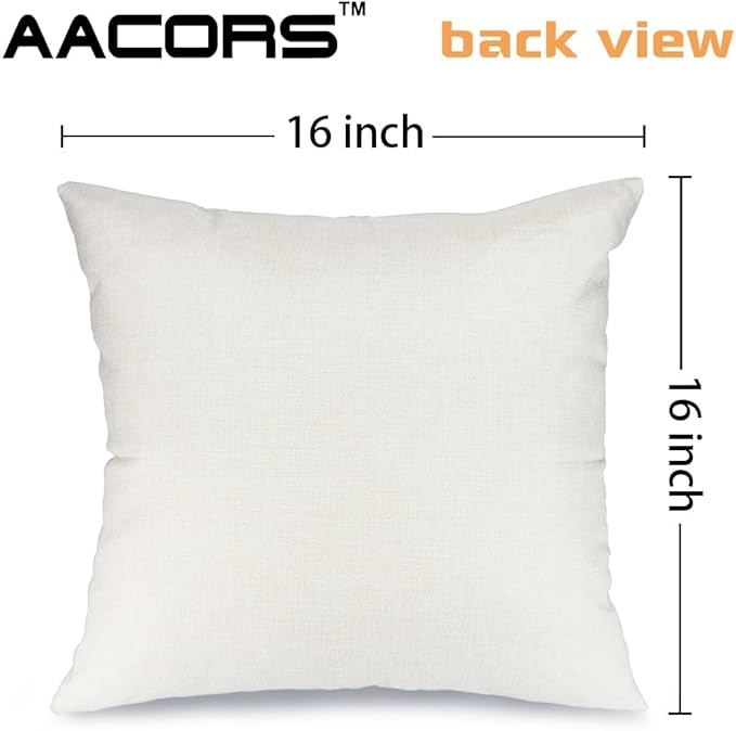 AACORS Christmas Pillow Cover 16X16 Inch Watercolor Christmas Tree Stars Decoration Holiday Farmhouse Winter Pillow Case for Sofa Couch Decor(Blue) AA608-16