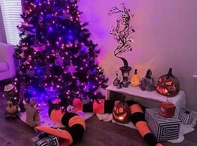 Connectable Purple Halloween Lights, 2pack 164ft 400Led 13 Modes String Lights Plug in, Twinkle Light with Timer Indoor/Outdoor for Tree Party Halloween Decorations