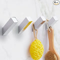 NINETREX Towel Hooks Chrome SUS 304 Stainless Steel 4 Pack Heavy Duty Modern Wall Hooks Silver Robe Hook for Bathroom Livingroom Hotel Style Wall Mounted，Polished Chrome Silver Hooks