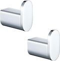 RANDOM Polished Chrome Towel Hooks SUS 304 Stainless Steel Wall Hook Heavy Duty Wall Mounted Robe Coat Clothes Hat Key Hooks Holder for Bathroom Livingroom Hotel Kitchen Garage, 2 Pack .96026-8C