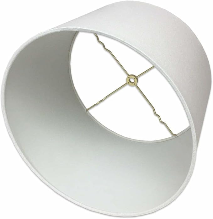 Royal Designs, Inc. HB-610-12LNWH Shallow Drum Hardback Lamp Shade, 11 x 12 x 8.5, Linen White