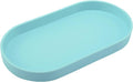 Blue Small Tray (10 inch), Oval Tray for Kitchen Counter, Bathtub Bathroom Vanity Items, Countertop Organizer, Coffee Accessory, Bar, Serving Seasoning, Salt and Pepper, Soap, Perfume.