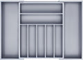 Silverware Organizer Kitchen Drawer Organizer Utensil Organizer Bamboo Silverware Holder Cutlery Organizer in Drawer Flatware Organizer Tray(9 slots, Gray)