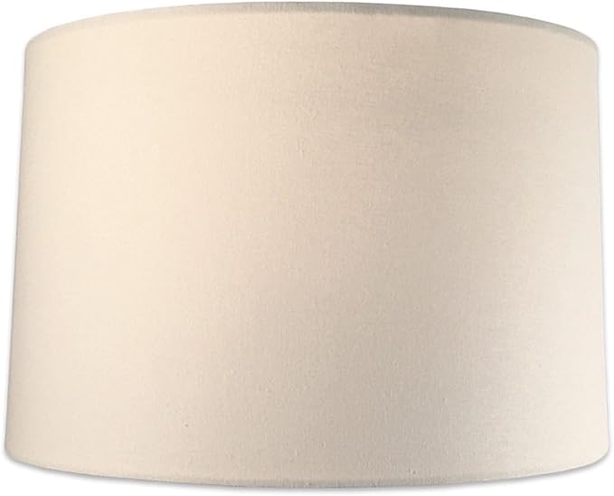 Royal Designs, Inc. HB-610-14LNWH-2 Shallow Drum Hardback Lamp Shade, 13 x 14 x 9, Linen White, 2-Pack