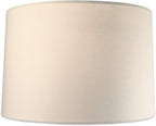 Royal Designs, Inc. HB-610-18LNWH Shallow Drum Hardback Lamp Shade, 17 x 18 x 11.5, Linen White