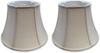 Royal Designs, Inc. BSO-708U-12LNBG-2 Modified Bell Basic Lamp Shade with UNO Threaded Fitter, 7.5 x 12 x 9.5, Linen Beige, 2-Pack