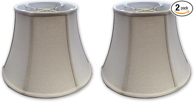 Royal Designs, Inc. BSO-708-18LNBG-2 Modified Bell Basic Lamp Shade, 11 x 18 x 13.5, Linen Beige, 2-Pack