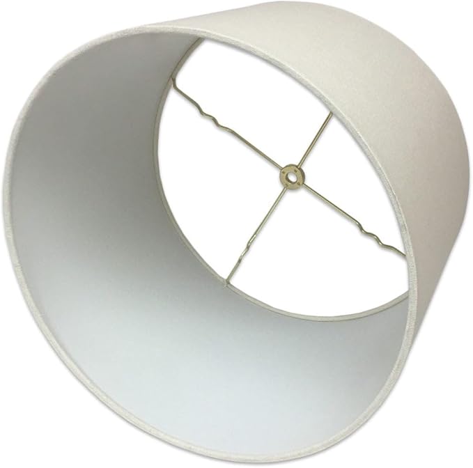 Royal Designs, Inc. HB-610-18LNEG Shallow Drum Hardback Lamp Shade, 17 x 18 x 11.5, Linen Eggshell