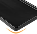Gurygo 8" Bathroom Trays, Ceramic Vanity Trays for Bathroom, Small Ceramic Tray, Kitchen Soap Tray for Kitchen Counter (Black, 8",Set/1)