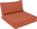 AAAAAcessories Outdoor Deep Seat Cushions, Waterproof, Fade-Resistant Patio Furniture Replacement Cushions, 25.5" x 25.5" x 5" + 25.5" x 13.5", Rust
