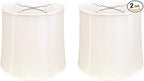 Royal Designs, Inc. BS-719-16WH-2 Drum Basic Lamp Shade, 15 x 16 x 16, White, 2-Pack