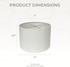 Royal Designs HB-610-12WH Shallow Drum Hardback Lamp Shade, 11 x 12 x 8.5, White