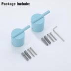 RANDOM Clear Sky Blue Towel Hooks for Bathrooms Round Shower Hooks Stainless Steel Wall Mount Coat Hook.96068-8CKB
