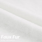 Pallene Faux Fur Plush Throw Pillow Covers 16x16 Set of 2, Soft Fluffy Couch Pillow Covers for Living Room, White
