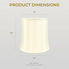 Royal Designs, Inc. BS-719-10EG-2 Drum Basic Lamp Shade, 9 x 10 x 10, Eggshell, 2-Pack