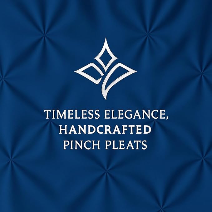 COTTON STICH 20X40 Navy Blue Pinch Pleated Pillow Shams Set of 2, Zipper Closure Hotel Quality 100% Egyptian Cotton 600 Thread Count Gorgeous Decorative Pinch King Pillow Sham Set