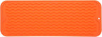 Silicone Dish Drying Mat for Multiple Usage,Easy clean,Eco-friendly,Heat-resistant Silicone Mat for Kitchen Counter,Sink,Bar,Bottle,or Cup Orange M 17 inches x 6 inches