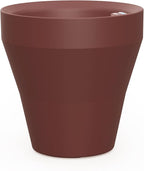 Crescent Garden Rim TruDrop Planter, Self-Watering Plant Pot, 18-Inch (Currant)