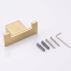 RANDOM Double Towel Hook 304 Stainless Steel Coat Hook Robe Hook for Bathroom Accessories Wall Mounted Hooks Brushed Gold 96009-8BG-2