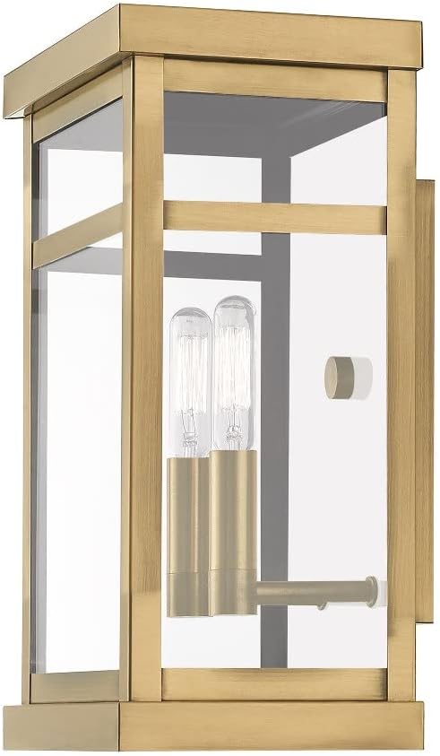 Livex Lighting 20702-07 Hopewell Bronze 2 Light Outdoor Wall Lantern