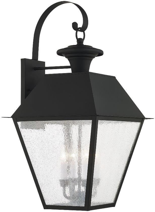 Livex Lighting 2172-04 Mansfield 4-Light Outdoor Wall Lantern, Black