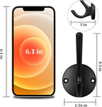 ZUONAI Black Coat Hook Heavy Duty 12 Pack Matte Black Hooks for Hanging Coats and Hat Hook Door Towel Hooks for Bathrooms Wall Mounted Double Metal Robe Hook Kitchen Hanger Sturdy Coat Locker Single